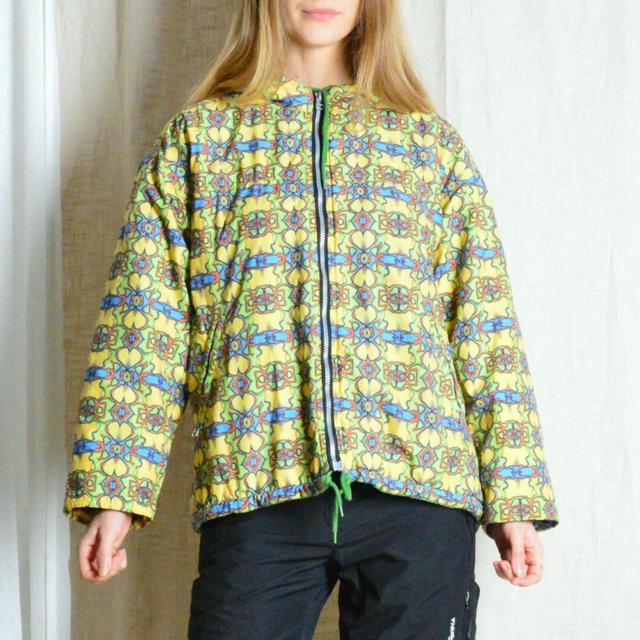 Vintage Women's Puffer Jacket - Yellow - S on Productcaster.