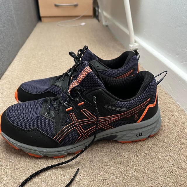 ASICS Men's Trainers - Navy/Orange - UK 8 on Productcaster.