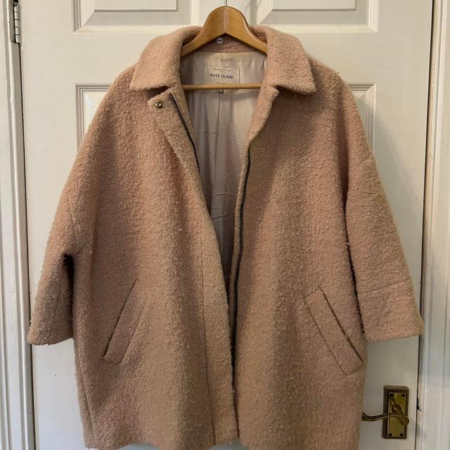 River Island Women's Coat - Pink/Cream - M on Productcaster.