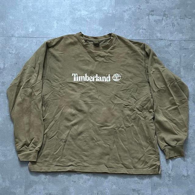 Timberland Men's Sweatshirt - Khaki/Cream - L on Productcaster.