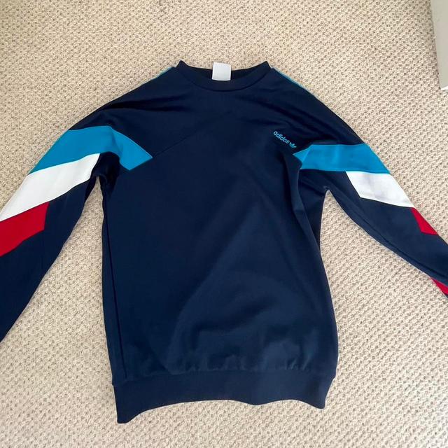 Adidas Women's Jumper - Blue/Red - 6 on Productcaster.