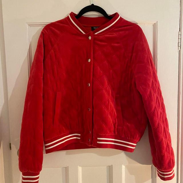 Juicy Couture Women's Bomber Jacket - Red/Multi - UK 10 on Productcaster.