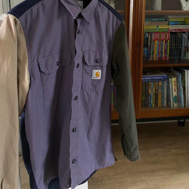 Carhartt Men's Shirt - Purple/Green - S on Productcaster.