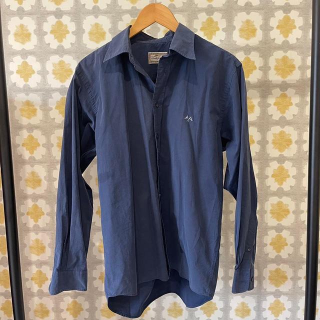 Burberry Men's Shirt - Blue/Navy - L on Productcaster.