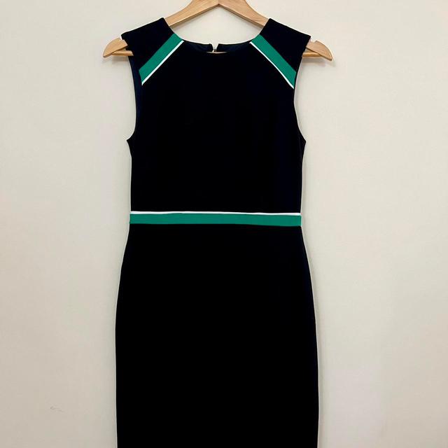 Hobbs Women's Work Dress - Navy/Green - 8 on Productcaster.