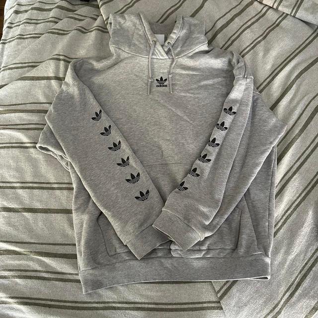 Adidas Women's Hoodie - Grey/Black - 10 on Productcaster.