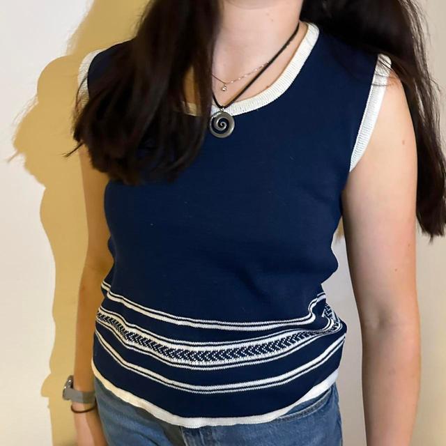 Vintage Women's Vest - Navy - S on Productcaster.