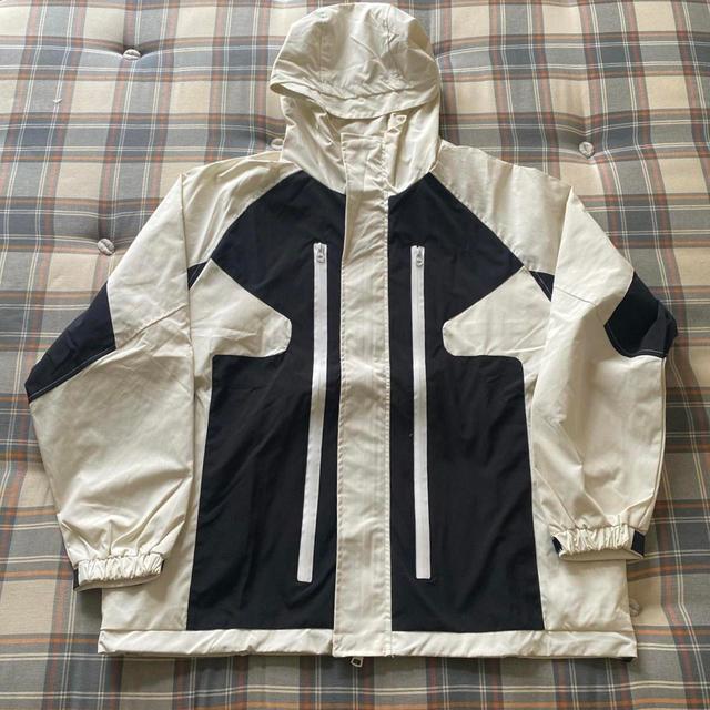 Men's Windbreaker Jacket - Cream/Black - M on Productcaster.