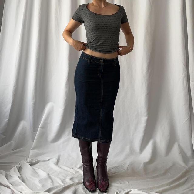 Vintage Women's Maxi Skirt - Blue - S on Productcaster.