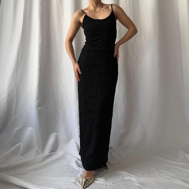 Vintage Women's Midi Dress - Black - M on Productcaster.