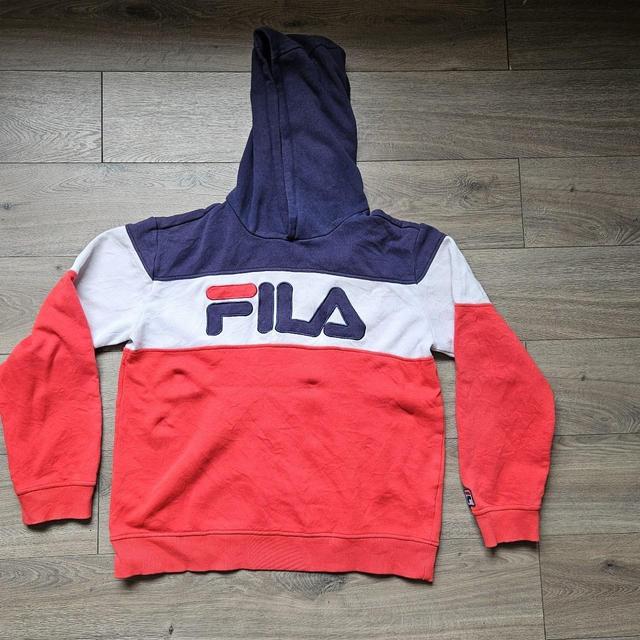 Fila Women's Hoodie - Red/Blue - XL on Productcaster.