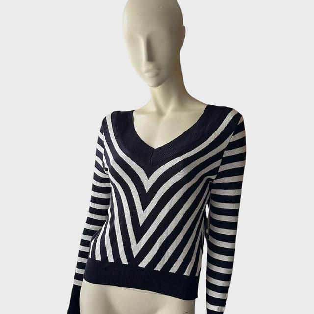 Marks & Spencer Women's Jumper - Navy/White - S on Productcaster.