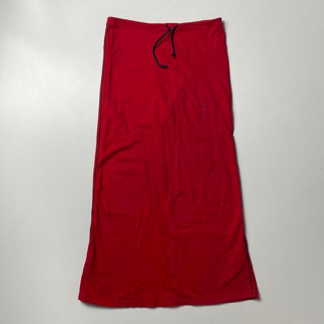 Vintage Women's Casual Skirt - Red/Navy - UK 8 on Productcaster.