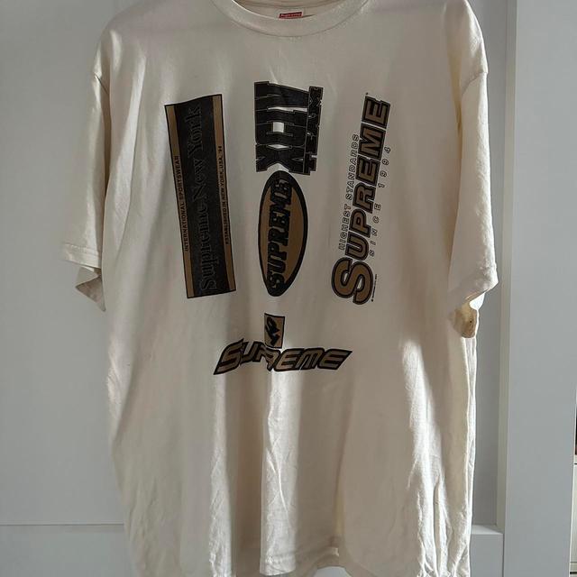 Supreme Men's T-shirt - Cream - XL on Productcaster.