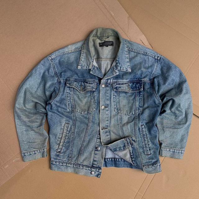 Vintage Men's Jacket - Blue - L on Productcaster.