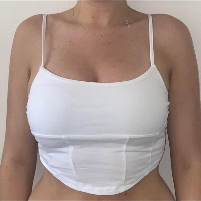 Stradivarius Women's Crop top - White - S on Productcaster.