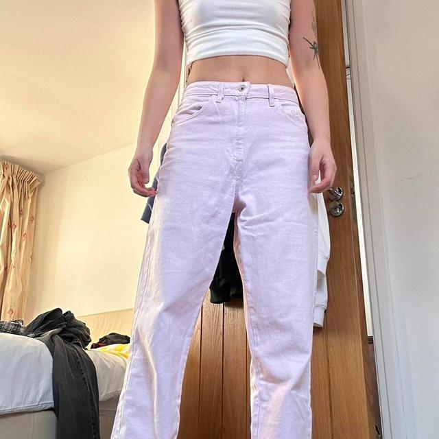 Collusion Women's Wide leg Jeans - Pink - UK 6 on Productcaster.