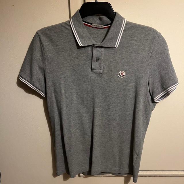 Moncler Men's Polo shirt - Grey - M on Productcaster.