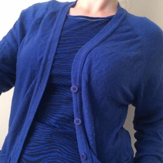 Vintage Women's Cardigan - Blue - 10 on Productcaster.