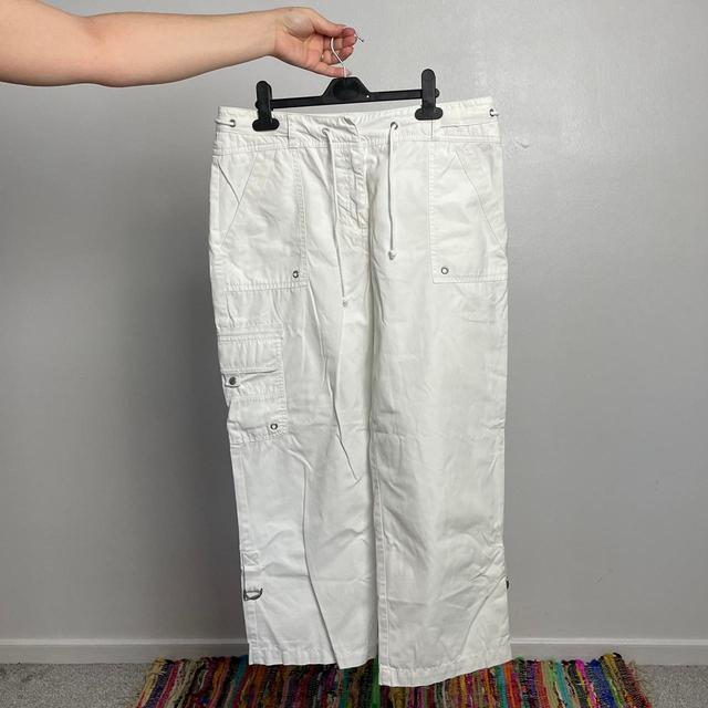 Jones New York Women's Low rise Cargo Trousers - White - UK 10 on Productcaster.