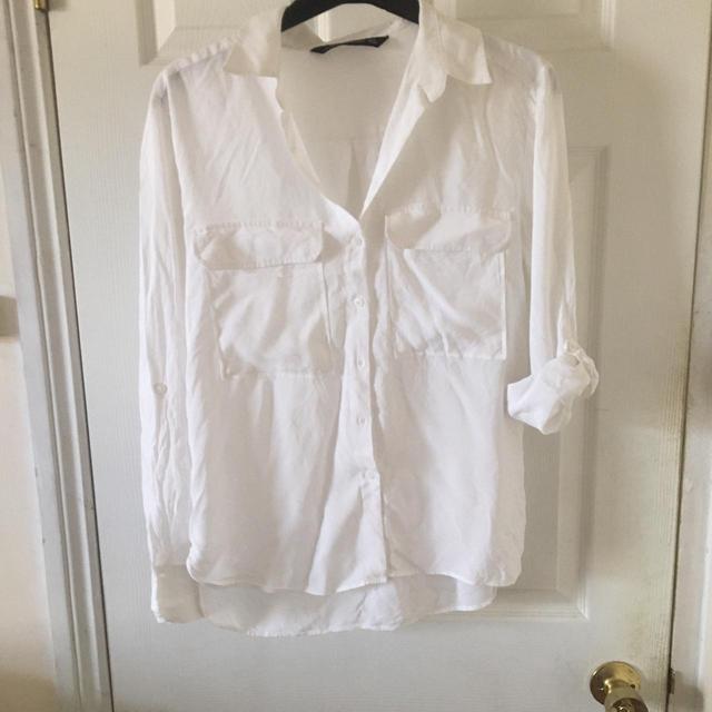 Zara Women's Blouse - White - M on Productcaster.