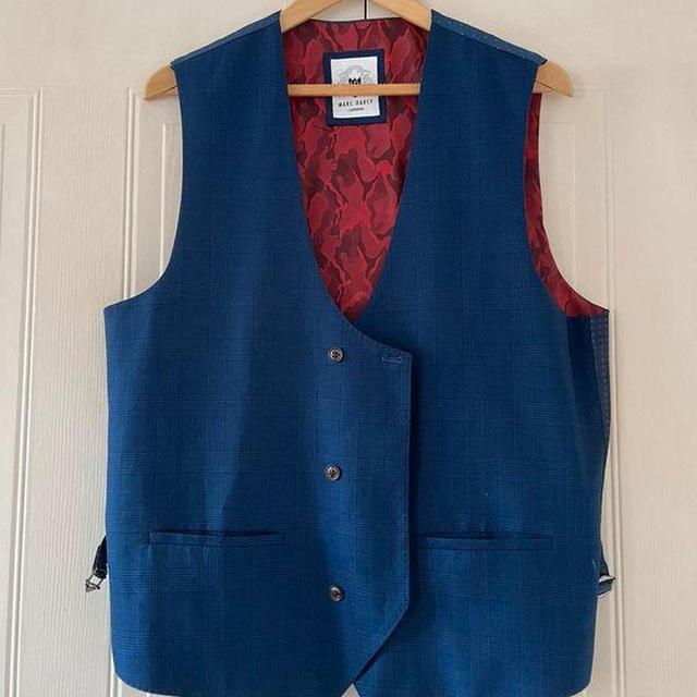 Preloved Men's Waistcoat - Blue - XXL on Productcaster.