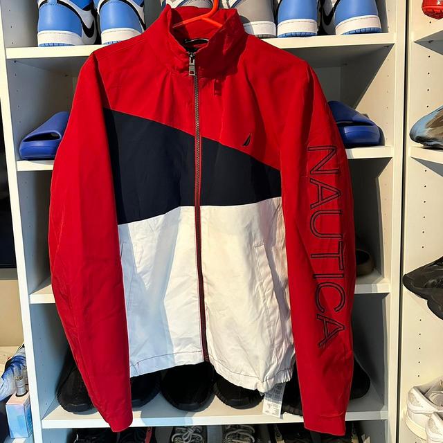 Nautica Men's Lightweight Jacket - Red/White - S on Productcaster.