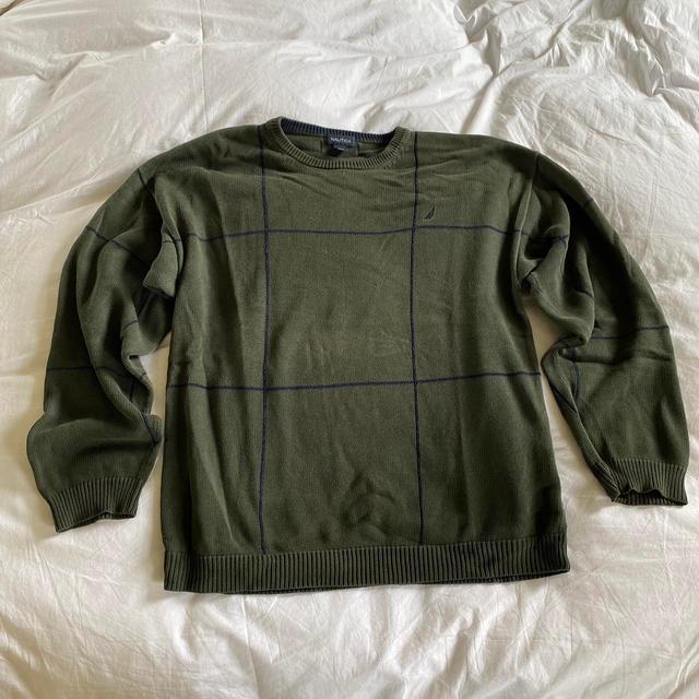 Nautica Men's Jumper - Green - L on Productcaster.