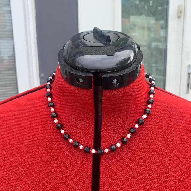 Women's Necklace - Black/Red on Productcaster.