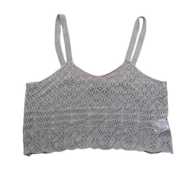 Vintage Women's Crop top - Grey - M on Productcaster.