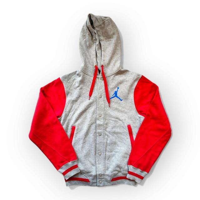 Jordan Men's Hoodie - Grey/Red - S on Productcaster.