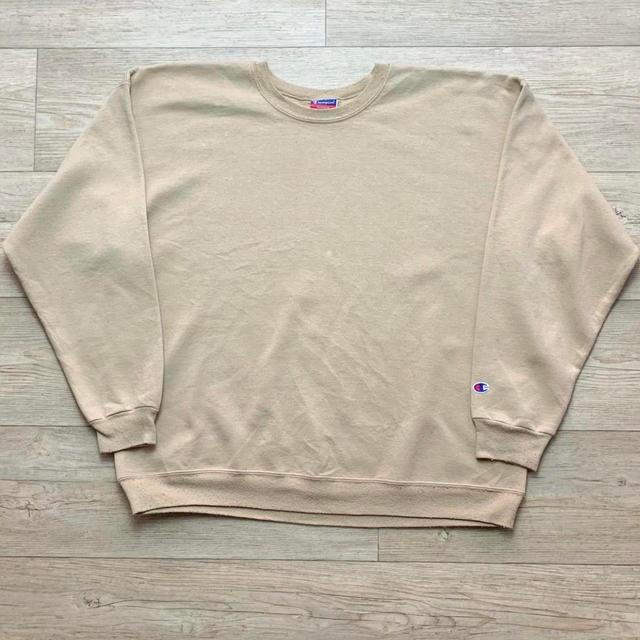 Champion Men's Sweatshirt - Cream - L on Productcaster.