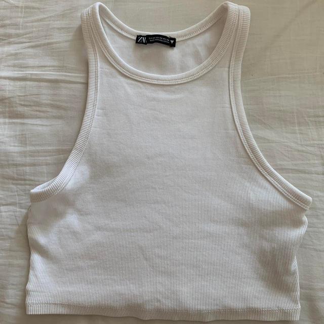 Zara Women's Crop top - White - 8 on Productcaster.