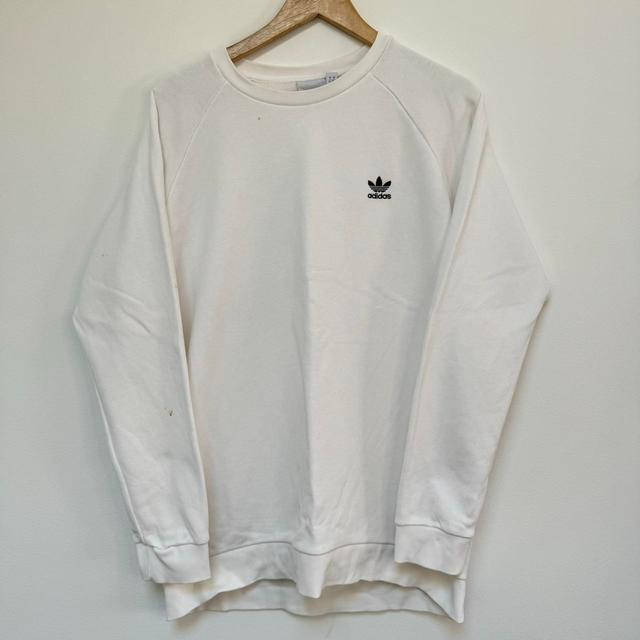 Adidas Men's Sweatshirt - White - L on Productcaster.