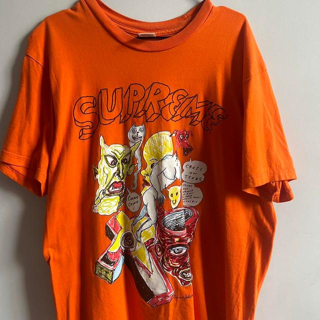 Supreme Men's T-shirt - Orange - L on Productcaster.