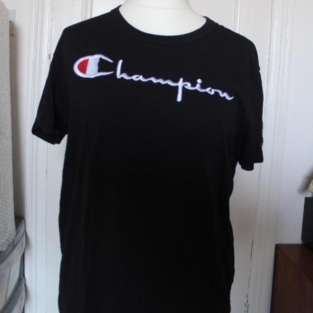 Champion Men's T-shirt - Black/White - M on Productcaster.