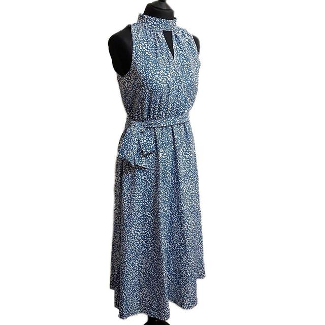 Women's A-line Dress - White/Blue - S on Productcaster.