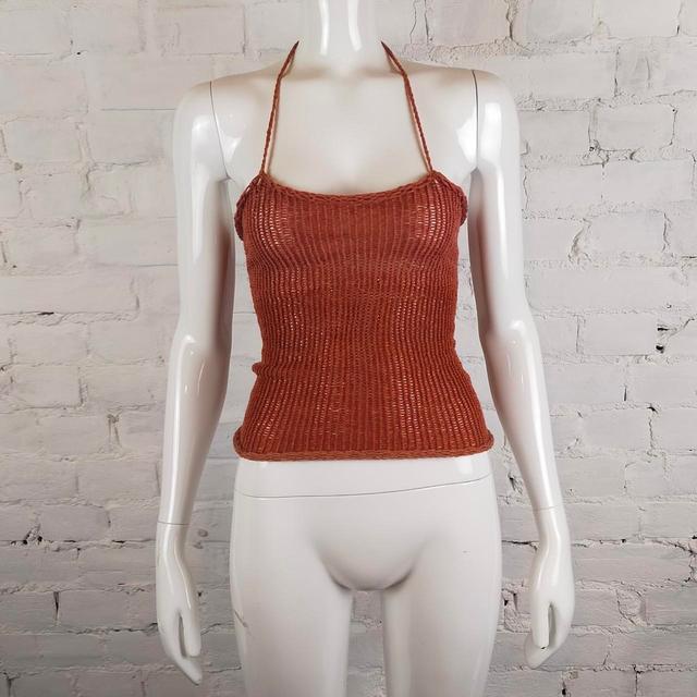 Handmade Women's Vest - Brown - S on Productcaster.