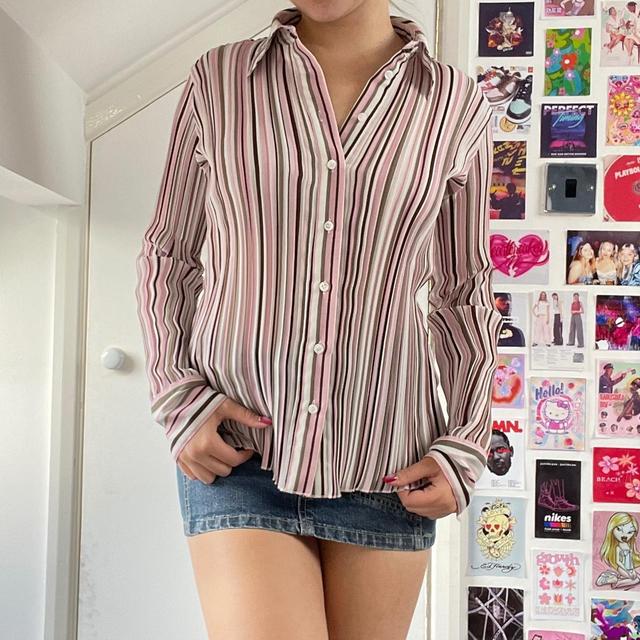 Vintage Women's Shirt - Pink/Multi - S on Productcaster.