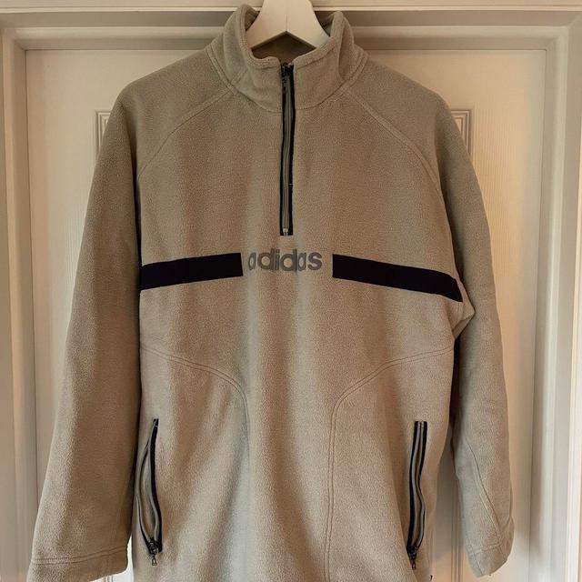 Adidas Men's Sweatshirt - Cream/Grey on Productcaster.