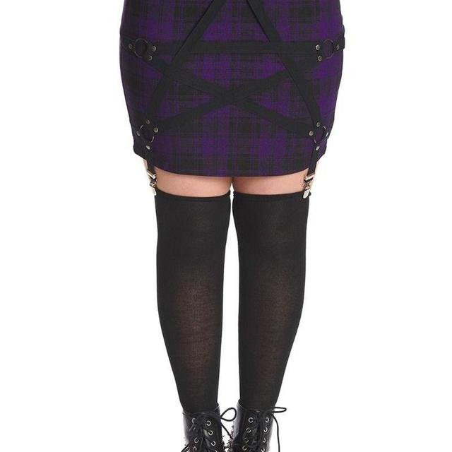 The Unbranded Brand Women's Midi Skirt - Black/Purple - UK 10 on Productcaster.