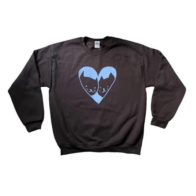 Custom Women's Sweatshirt - Brown/Blue - L on Productcaster.