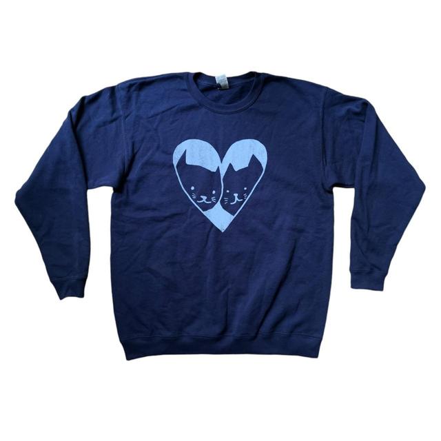 Custom Women's Sweatshirt - Blue/Navy - L on Productcaster.