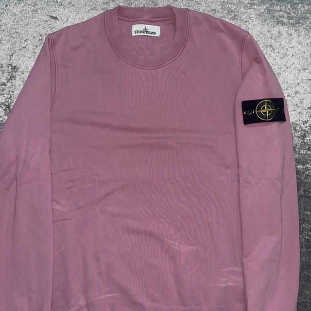 Stone Island Men's Jumper - Pink - S on Productcaster.