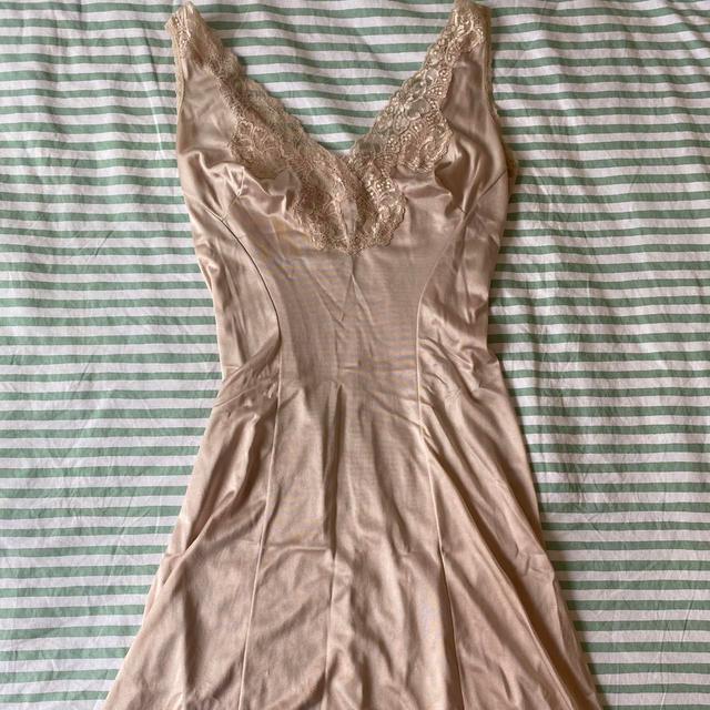 Women's Slip Dress - Cream/Tan - 8 on Productcaster.