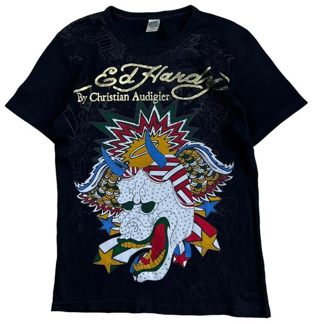 Ed Hardy Men's T-shirt - Black - M on Productcaster.