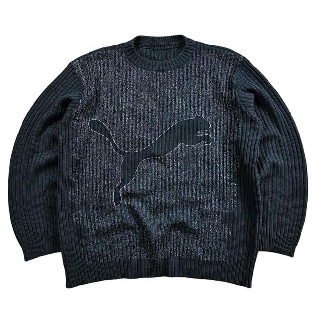 Puma Men's Jumper - Black/Grey - L on Productcaster.