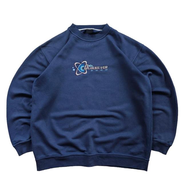 Quiksilver Men's Sweatshirt - Blue/Navy - L on Productcaster.