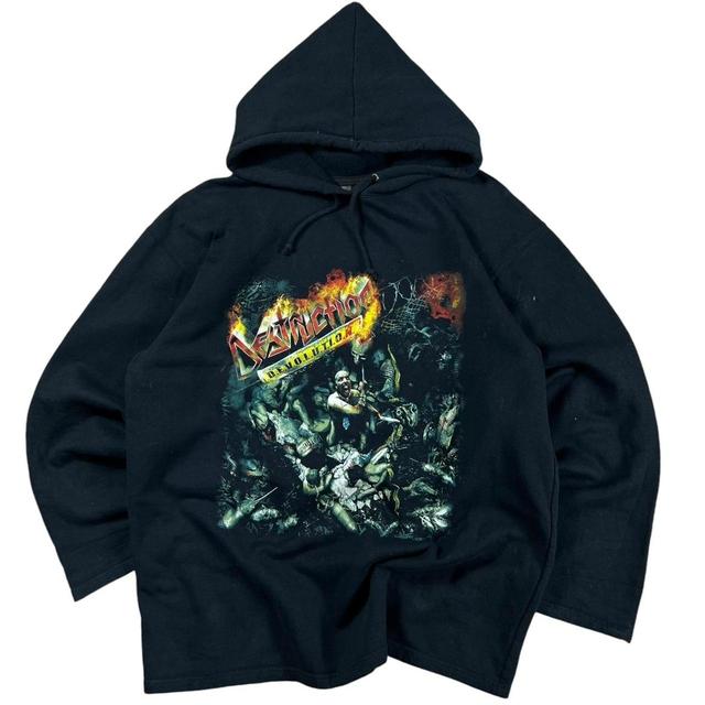 Vintage Men's Hoodie - Black - L on Productcaster.