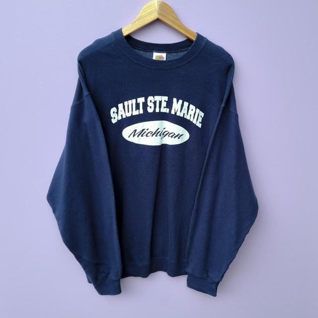 Vintage Men's Sweatshirt - Navy - XL on Productcaster.